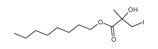 octyl 2-hydroxy-3-iodo-2-methylpropanoate结构式