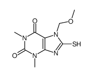 8-Mercapto-7-methoxymethyl-1,3-dimethyl-3,7-dihydro-purine-2,6-dione结构式