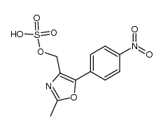 sulfuric acid mono-[2-methyl-5-(4-nitro-phenyl)-oxazol-4-ylmethyl ester] Structure