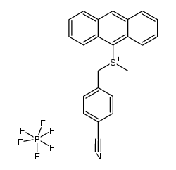 (p-cyanobenzyl)methyl-9-anthrylsulfonium hexafluorophosphate Structure