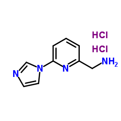 1-[6-(1H-Imidazol-1-yl)-2-pyridinyl]methanamine dihydrochloride Structure