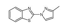 Benzothiazole, 2-(3-methyl-1H-pyrazol-1-yl)- (9CI) Structure