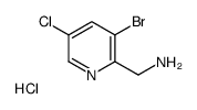 (3-Bromo-5-chloropyridin-2-yl)methanamine hydrochloride Structure