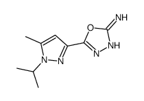 5-(5-methyl-1-propan-2-ylpyrazol-3-yl)-1,3,4-oxadiazol-2-amine图片