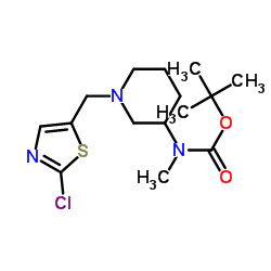 2-Methyl-2-propanyl {1-[(2-chloro-1,3-thiazol-5-yl)methyl]-3-piperidinyl}methylcarbamate结构式