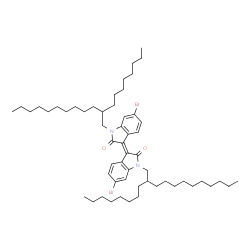 6,6'-二溴二(2-辛基十二烷基)异靛青结构式