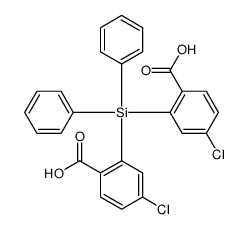 2-[(2-carboxy-5-chlorophenyl)-diphenylsilyl]-4-chlorobenzoic acid结构式