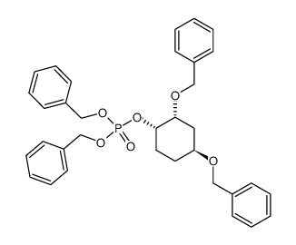 dibenzyl ((1S,2R,4S)-2,4-bis(benzyloxy)cyclohexyl) phosphate结构式