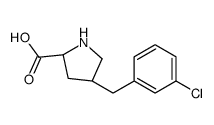 (2S,4S)-4-(3-chlorobenzyl)pyrrolidine-2-carboxylic acid Structure