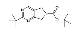 2-tert-Butyl-5,7-dihydro-pyrrolo[3,4-d]pyrimidine-6-carboxylic acid tert-butyl ester Structure