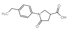 1-(4-Ethylphenyl)-2-oxopyrrolidine-4-carboxylic acid Structure