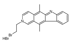 2-(2-bromoethyl)-5,11-dimethyl-6H-pyrido[4,3-b]carbazol-2-ium,bromide结构式