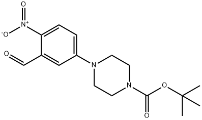 叔-丁基 4-(3-甲酰基-4-硝基苯基)哌嗪-1-甲酸基酯图片