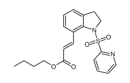 (E)-butyl 3-(1-(pyridin-2-ylsulfonyl)indolin-7-yl)acrylate结构式