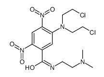 N-((N,N-dimethylamino)ethyl)-5-(N,N-bis(2-chloroethyl)amino)-2,4-dinitrobenzamide结构式