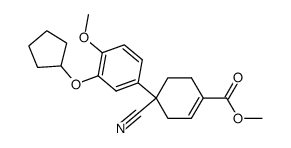 methyl 4-cyano-4-(3-cyclopentyloxy-4-methoxyphenyl)cyclohex-1-ene-1-carboxylate Structure