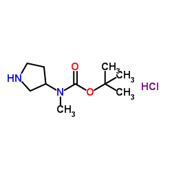 tert-Butyl Methyl(pyrrolidin-3-yl)carbamate hydrochloride Structure