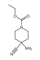 1-Piperidinecarboxylicacid,4-amino-4-cyano-,ethylester(9CI) structure