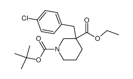 Ethyl-3-(4-chlorobenzyl)-N-Boc-piperidin-3-carboxylate Structure