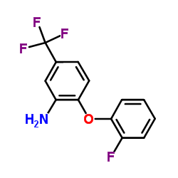 2-(2-Fluorophenoxy)-5-(trifluoromethyl)aniline structure