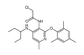 2-Chloro-N-[4-(1-ethyl-propylamino)-6-methyl-2-(2,4,6-trimethyl-phenoxy)-pyridin-3-yl]-acetamide Structure