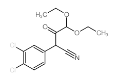 2-(3,4-dichlorophenyl)-4,4-diethoxy-3-oxo-butanenitrile structure