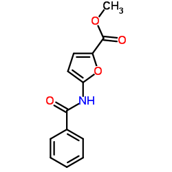 2-Furancarboxylic acid, 5-(benzoylamino)-, methyl ester结构式