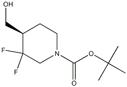 tert-butyl (4R)-3,3-difluoro-4-(hydroxymethyl)piperidine-1-carboxylate Structure