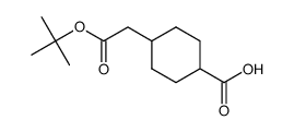 4-(2-(tert-butoxy)-2-oxoethyl)cyclohexanecarboxylic acid结构式