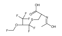 (2R)-2-acetamido-3-[1,1,3,3,3-pentafluoro-2-(fluoromethoxy)propyl]sulfanylpropanoic acid Structure