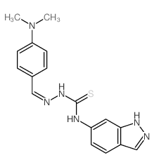 Hydrazinecarbothioamide,2-[[4-(dimethylamino)phenyl]methylene]-N-1H-indazol-6-yl-结构式