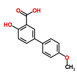 4-HYDROXY-4'-METHOXY-BIPHENYL-3-CARBOXYLIC ACID结构式