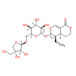 6'-O-β-D-芹糖獐芽菜苷结构式