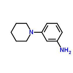 3-(1-哌啶基)苯胺结构式