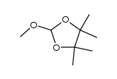 2-methoxy-4,4,5,5-tetramethyl-1,3-dioxolane结构式