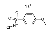 N-chloro-4-methoxybenzenesulfonamide sodium salt Structure