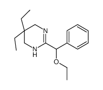 3,4,5,6-Tetrahydro-5,5-diethyl-2-(α-ethoxybenzyl)pyrimidine structure