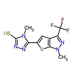 4-METHYL-5-[1-METHYL-3-(TRIFLUOROMETHYL)-1H-THIENO[2,3-C]PYRAZOL-5-YL]-4H-1,2,4-TRIAZOLE-3-THIOL picture