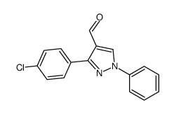 3-(4-chlorophenyl)-1-phenyl-1H-pyrazole-4-carbaldehyde structure