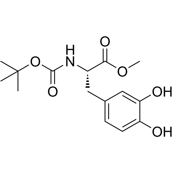 (S)-Methyl2-((tert-butoxycarbonyl)amino)-3-(3,4-dihydroxyphenyl)propanoate图片