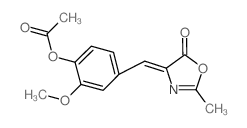 4-[[4-(Acetyloxy)-3-methoxyphenyl]methylene]-2-methyloxazol-5(4H)-one结构式