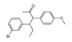 4-(3-bromo-phenyl)-3-(4-methoxy-phenyl)-hexan-2-one Structure