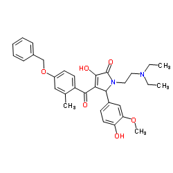 4-[4-(Benzyloxy)-2-methylbenzoyl]-1-[2-(diethylamino)ethyl]-3-hydroxy-5-(4-hydroxy-3-methoxyphenyl)-1,5-dihydro-2H-pyrrol-2-one Structure