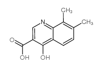 7,8-dimethyl-4-oxo-1H-quinoline-3-carboxylic acid structure