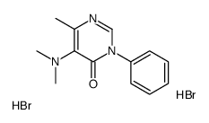 5-(dimethylamino)-6-methyl-3-phenylpyrimidin-4-one,dihydrobromide Structure