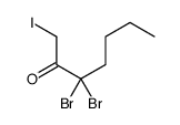 3,3-Dibromo-1-iodo-2-heptanone structure