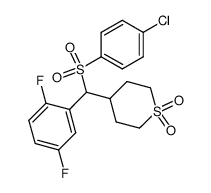 4-[[(4-chlorophenyl)sulfonyl](2,5-difluorophenyl)methyl]tetrahydrothiopyrane-1,1-dioxide Structure