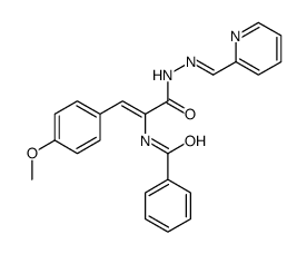 N-[1-(4-methoxyphenyl)-3-oxo-3-[2-(pyridin-2-ylmethylidene)hydrazinyl]prop-1-en-2-yl]benzamide Structure