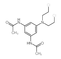 N-[3-acetamido-5-[bis(2-chloroethyl)amino]phenyl]acetamide Structure