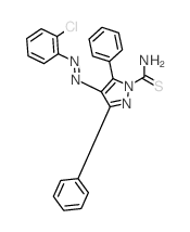 4-(2-chlorophenyl)diazenyl-3,5-diphenyl-pyrazole-1-carbothioamide Structure